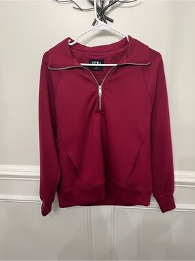 YPB Half Zip Pullover Sweatshirt XS Pink Activewear